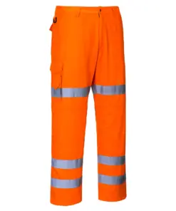 Portwest RT49 Hi-Vis Three Band Work Trousers in Orange