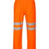 Portwest RT61 Hi-Vis Breathable Rain Trousers in Orange