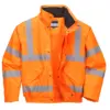 Portwest RT62 Hi-Vis Breathable Rain Bomber Jacket in Orange