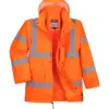 Portwest RT63 Hi-Vis Breathable Interactive Rain Traffic Jacket in Orange
