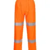 Portwest S165 Hi-Vis Lightweight Packable Trousers in Orange