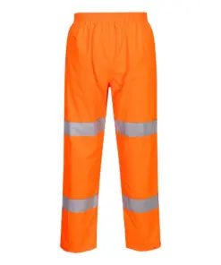 Portwest S165 Hi-Vis Lightweight Packable Trousers in Orange