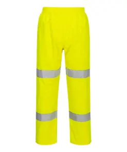 Portwest S165 Hi-Vis Lightweight Packable Trousers in Yellow