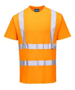 Portwest S170 Hi-Vis Cotton Comfort T-Shirt Short Sleeve in Orange