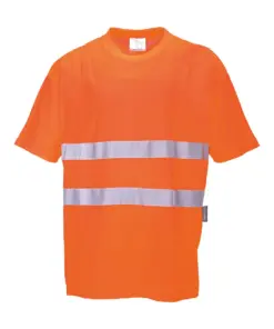Portwest S172 Hi-Vis Cotton Comfort T-Shirt Short Sleeve in Orange