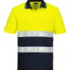 Portwest S175 Hi-Vis Lightweight Contrast Polo Shirt Short Sleeve in Yellow/Navy