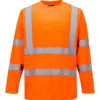 Portwest S178 Hi-Vis T-Shirt Long Sleeve in Orange