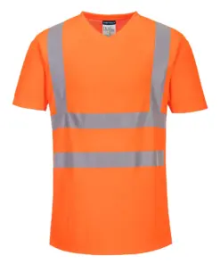 Portwest S179 Hi-Vis Cotton Comfort Mesh Insert T-Shirt Short Sleeve in Orange