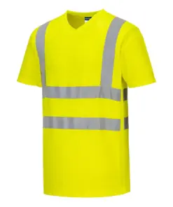 Portwest S179 Hi-Vis Cotton Comfort Mesh Insert T-Shirt Short Sleeve in Yellow