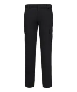 Portwest S231 Stretch Slim Fit Combat Trousers in Black