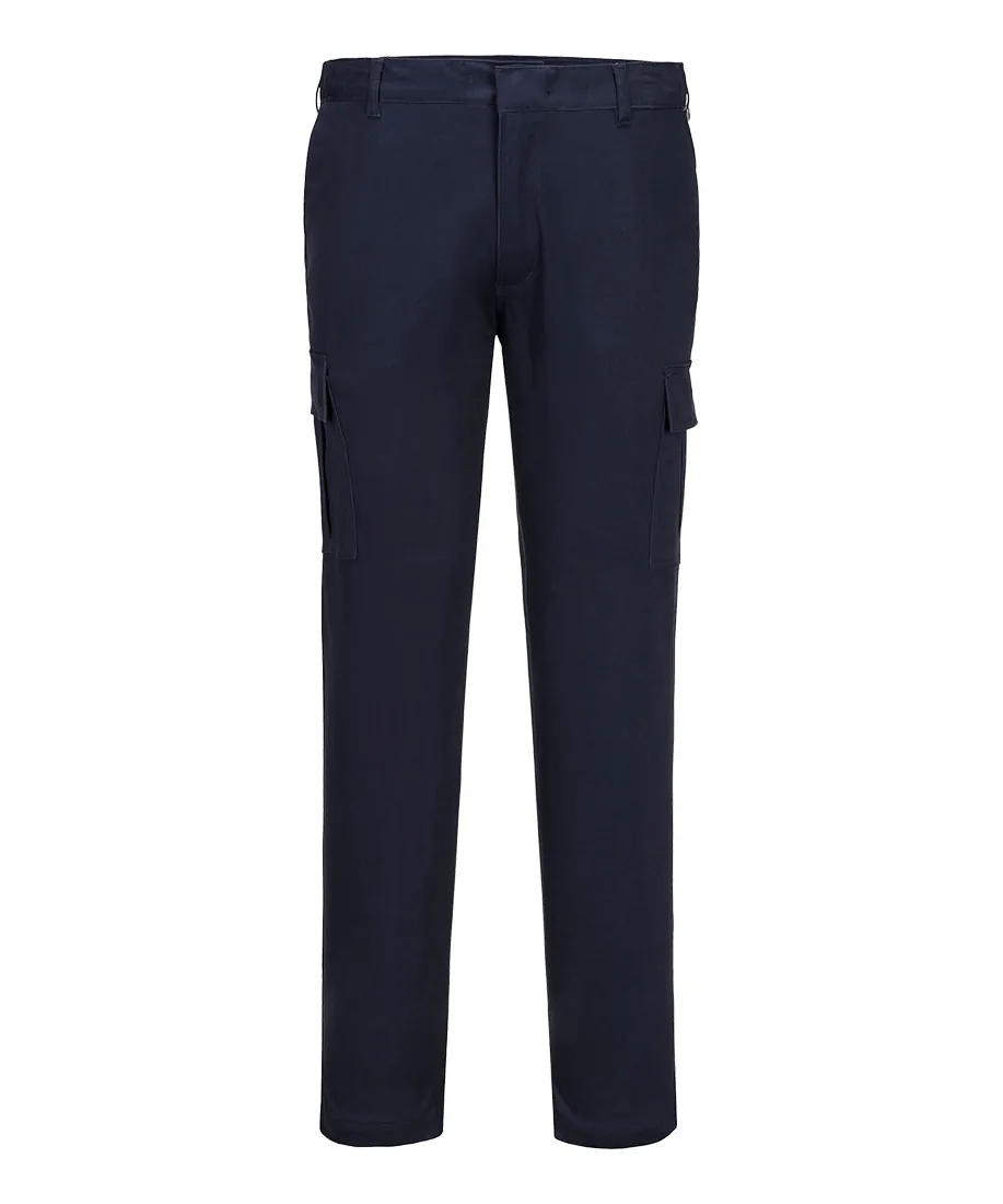 Portwest S231 Stretch Slim Fit Combat Trousers in Navy