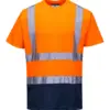 Portwest S378 Hi-Vis Contrast T-Shirt Short Sleeve in Orange/Navy