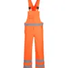 Portwest S388 Hi-Vis Breathable Rain Bib and Brace in Orange