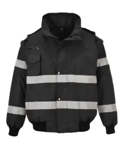 Portwest S435 Iona 4-in-1 Bomber Jacket in Black