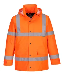 Portwest S460 Hi-Vis Winter Traffic Jacket in Orange