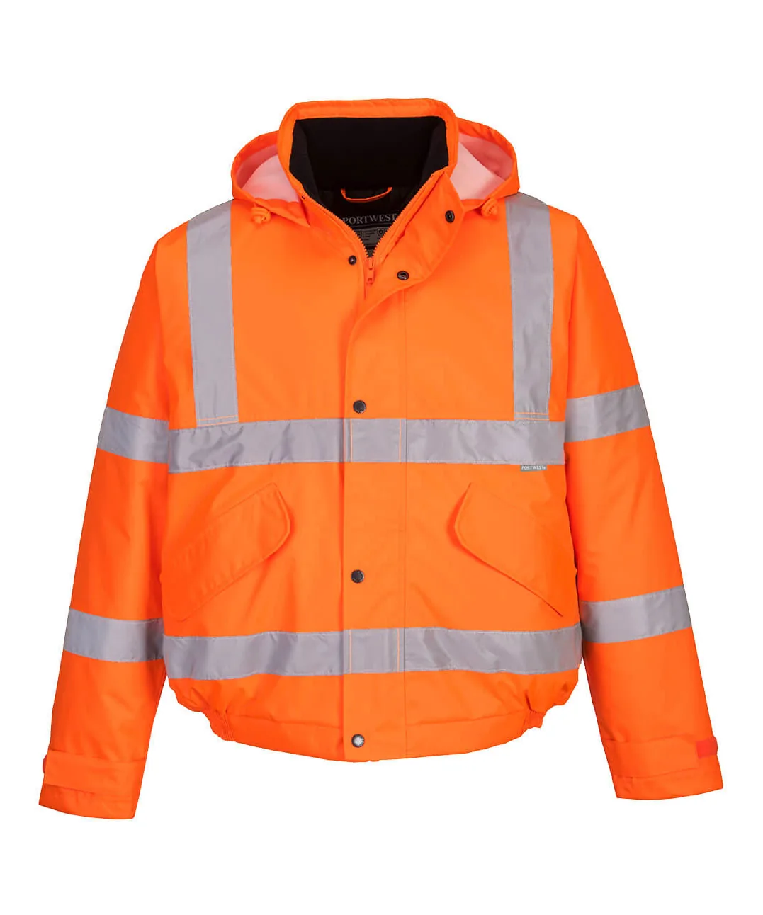 Portwest S463 Hi-Vis Winter Bomber Jacket in Orange