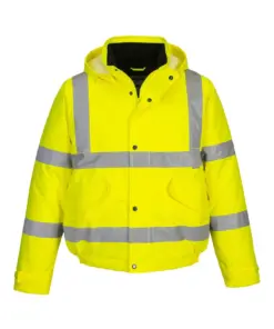 Portwest S463 Hi-Vis Winter Bomber Jacket in Yellow