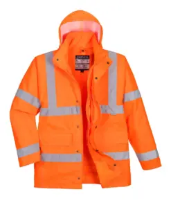 Portwest S468 Hi-Vis 4-in-1 Traffic Jacket in Orange