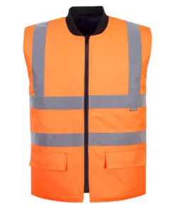 Portwest S469 Hi-Vis Reversible Bodywarmer in Orange
