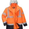 Portwest S471 Hi-Vis 4-in-1 Contrast Traffic Jacket in Orange/Navy