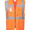 Portwest S476 Berlin Hi-Vis Executive Vest in Orange