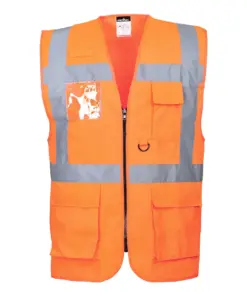 Portwest S476 Berlin Hi-Vis Executive Vest in Orange