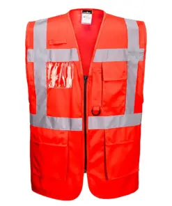 Portwest S476 Berlin Hi-Vis Executive Vest in Red