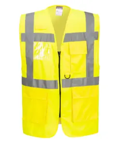Portwest S476 Berlin Hi-Vis Executive Vest in Yellow