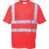 Portwest S478 Hi-Vis T-Shirt Short Sleeve in Red
