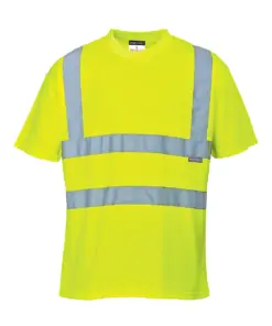 Portwest S478 Hi-Vis T-Shirt Short Sleeve in Yellow