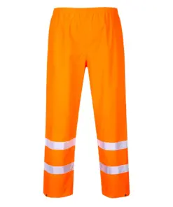 Portwest S480 Hi-Vis Rain Traffic Trousers in Orange