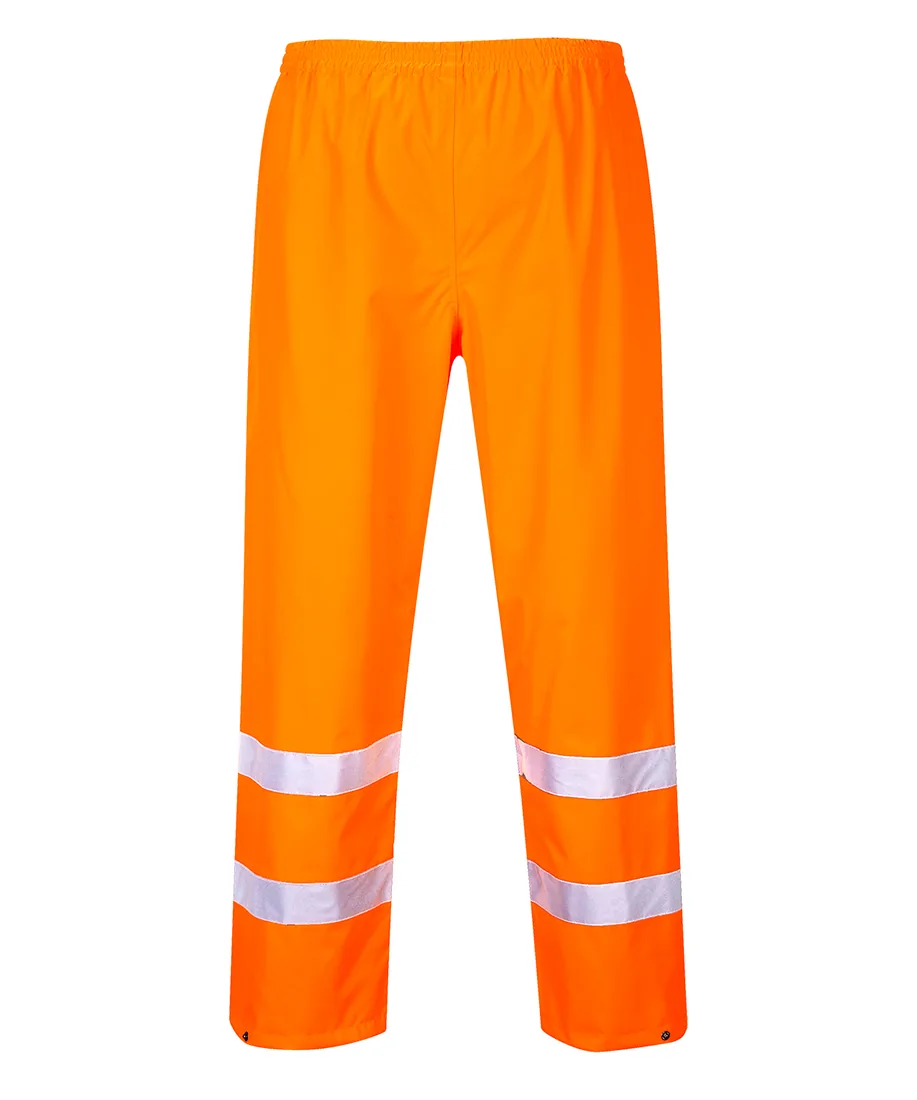 Portwest S480 Hi-Vis Rain Traffic Trousers in Orange
