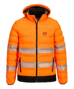Portwest S548 Hi-Vis Ultrasonic Heated Tunnel Jacket in Orange/Black