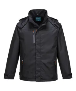 Portwest S555 Outcoach Rain Jacket in Black