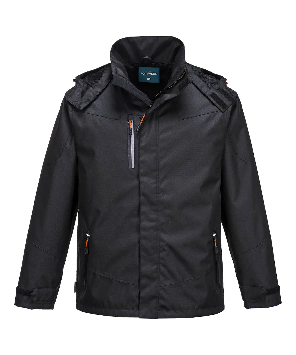 Portwest S555 Outcoach Rain Jacket in Black