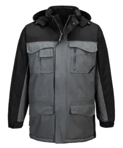 Portwest S562 Ripstop Winter Jacket in Black/Grey