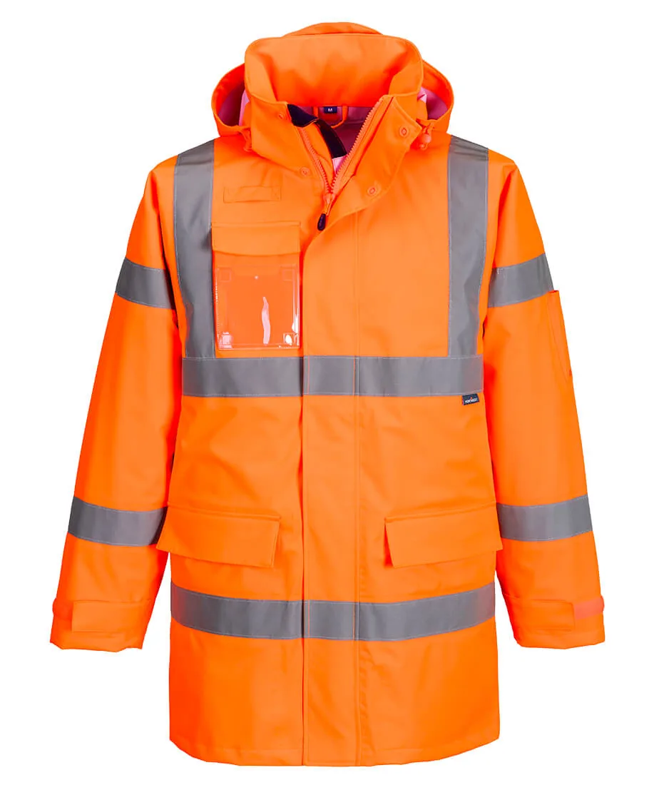 Portwest S599 Hi-Vis Extreme Rain Jacket (3L) in Orange
