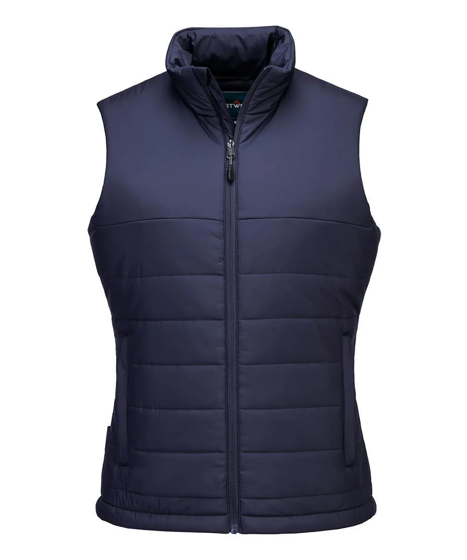Portwest S607 Professional Women's Insulated Baffle Gilet in Navy