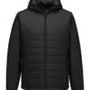 Portwest S608 Professional Hooded Insulated Baffle Jacket in Black