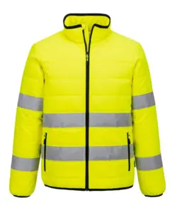 Portwest S617 Hi-Vis Baffle Jacket in Yellow/Black