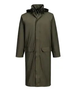 Portwest S658 Flexatex Chem Long Coat in Forest Nights
