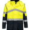 Portwest S760 Hi-Vis Breathable Contrast Rain Jacket in Yellow/Navy