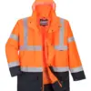 Portwest S766 Hi-Vis 5-in-1 Contrast Essential Jacket in Orange/Navy