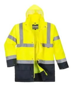 Portwest S766 Hi-Vis 5-in-1 Contrast Essential Jacket in Yellow/Black