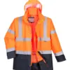 Portwest S768 Hi-Vis 5-in-1 Contrast Executive Jacket in Orange/Navy