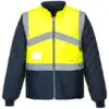 Portwest S769 Hi-Vis Breathable 2-in-1 Contrast Reversible Jacket in Yellow/Navy