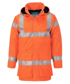 Portwest S774 Bizflame Rain Hi-Vis FR Jacket in Orange