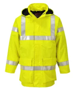 Portwest S774 Bizflame Rain Hi-Vis FR Jacket in Yellow