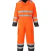 Portwest S775 Bizflame Rain Hi-Vis Constrast FR Winter Coverall in Orange/Navy