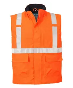 Portwest S776 Bizflame Rain Hi-Vis FR Bodywarmer in Orange